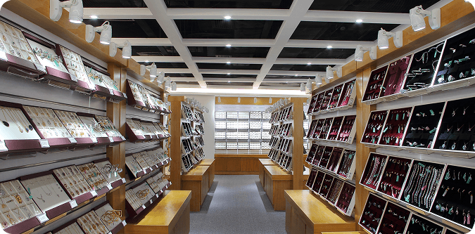 PAJ jewelry sample inventory room